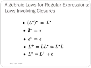 Regular expressions and languages pdf | PPT