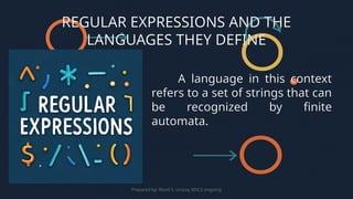 Regular Expressions and Languages (2025 Edition) - Automata | PPTX