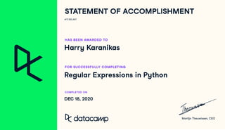 #17,160,467
Harry Karanikas
Regular Expressions in Python
DEC 18, 2020
 