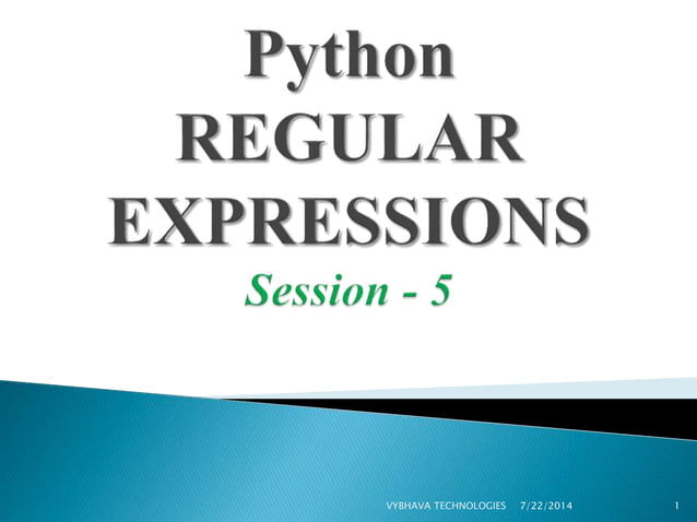 Regular expressions in Python | PPTX