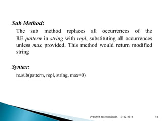 Regular expressions in Python | PPTX