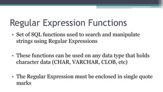 Regular Expressions 101 Introduction to Regular Expressions | PPTX