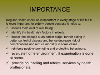 Regular health checkup | PPTX