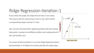 Why Is Ridge Regression Called Ridge Regularization concept in machine learning | PPTX