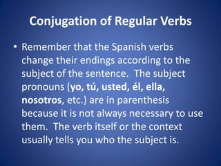 Spanish Verbs | PDF