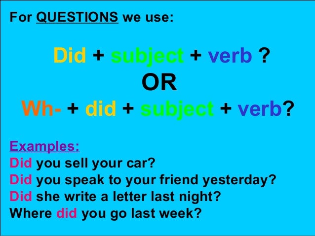 Regular verbs made by claire