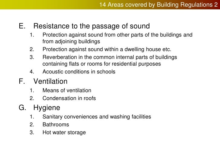Building Regulations Building Regulations