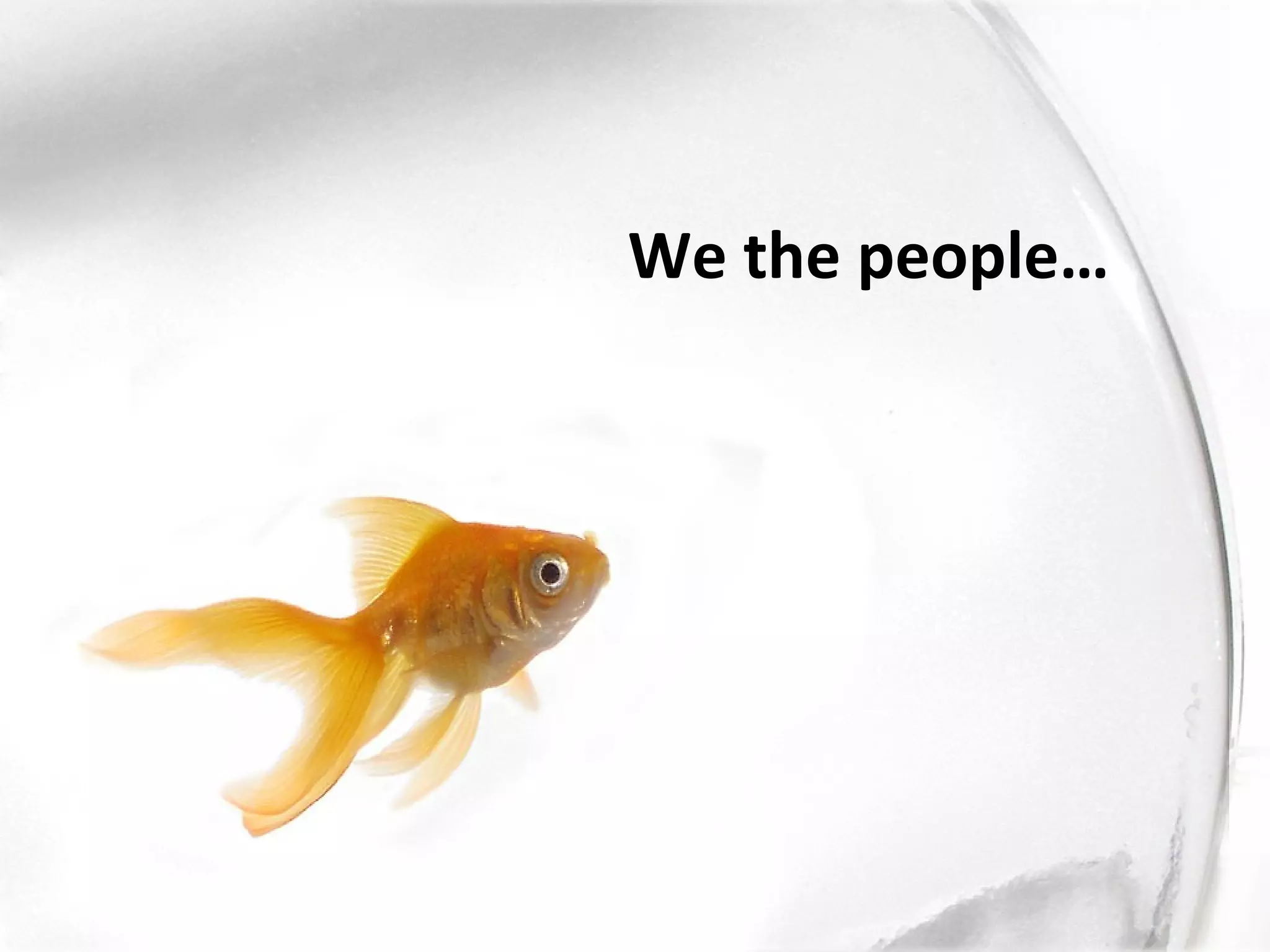 We the people…
 