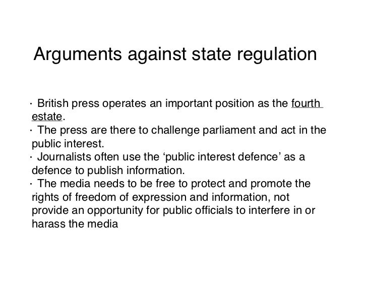 Regulation and control