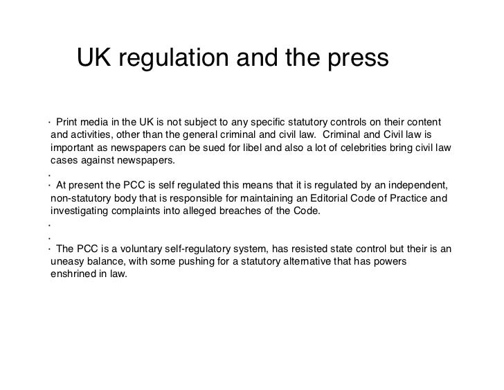 Regulation and control