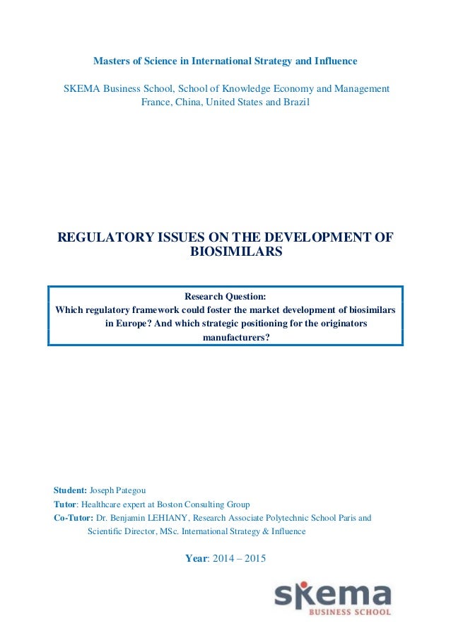 Biosimilars Regulation Issues