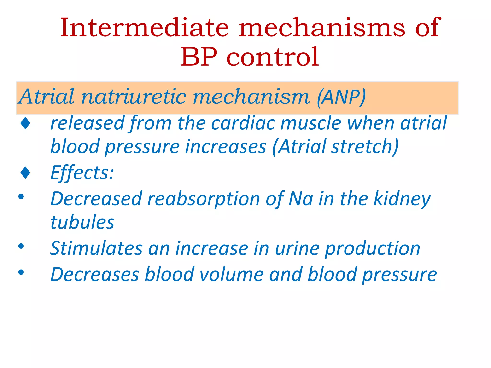 Regulation of arterial pressure ii (2016-.2017) | PPT