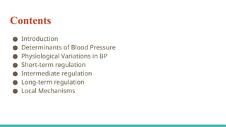 Regulation of Blood Pressure in human physiology | PPTX