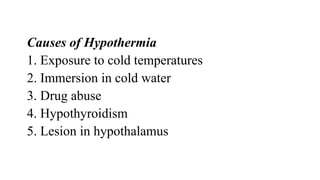 Regulation of body temperature and clinical aspectsptx | PPTX