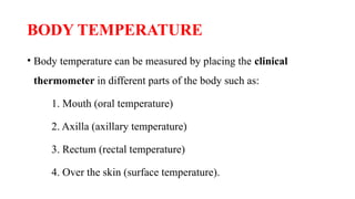 Regulation of body temperature and clinical aspectsptx | PPTX