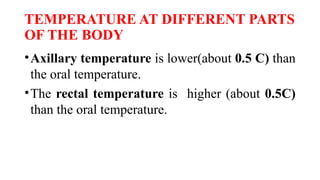 Regulation of body temperature and clinical aspectsptx | PPTX