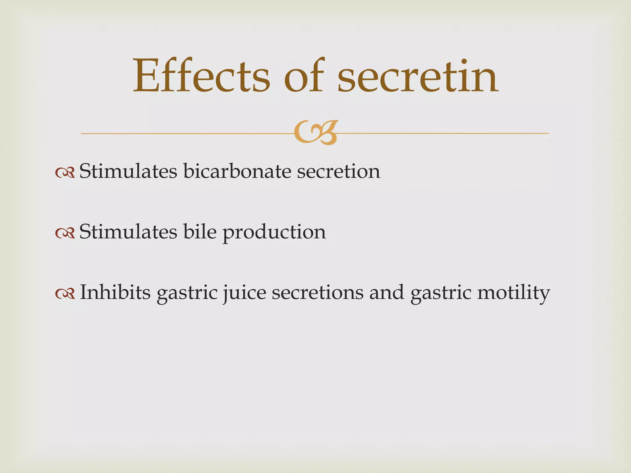 Secretin Regulation of digestion | PPTX
