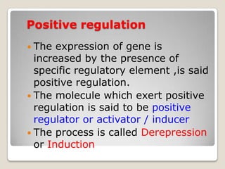 Regulation of gene expression | PPTX