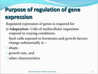 Regulation of gene expression in eukaryotes | PPT
