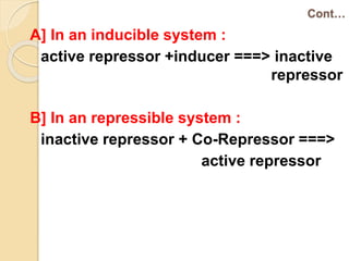 Regulation of gene expression in prokaryotes | PPTX