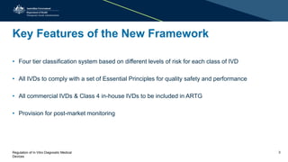 Key Features of the New Framework
• Four tier classification system based on different levels of risk for each class of IV...