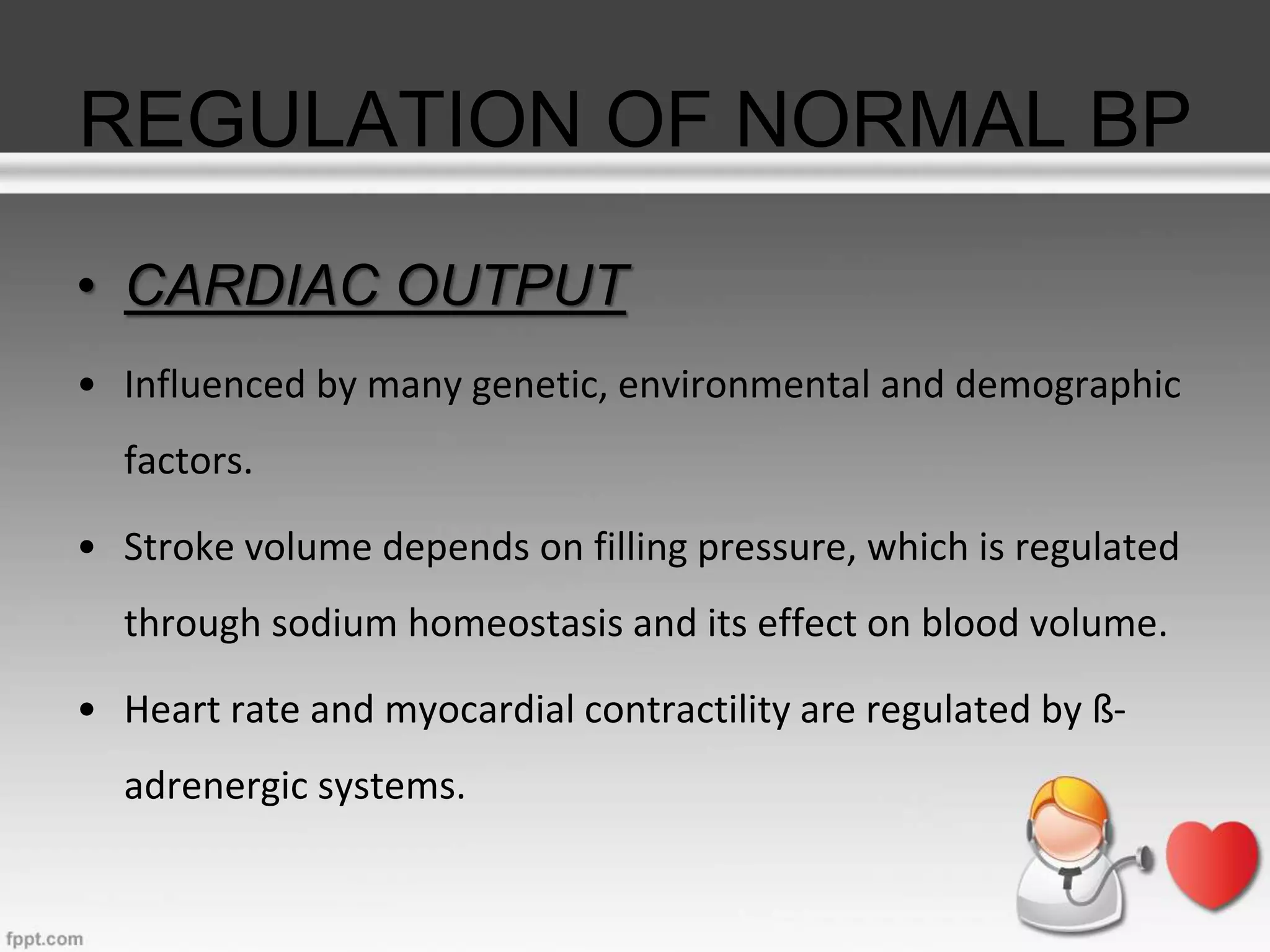 Example Bp Regulation Regulation of normal blood pressure | PPTX