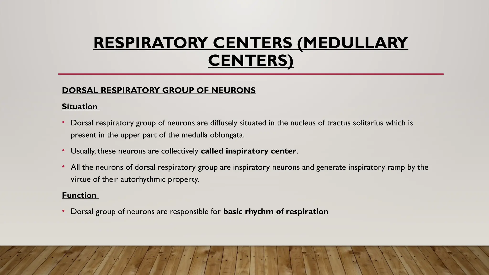 Respiratory Ramp REGULATION OF RESPIRATION physiology slides | PPTX