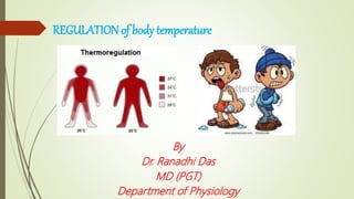 REGULATION of body temperature
By
Dr. Ranadhi Das
MD (PGT)
Department of Physiology
 