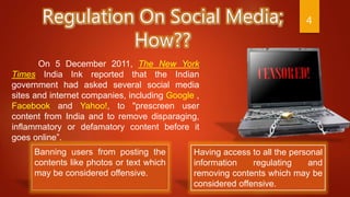 Regulation on social media in india | PPSX