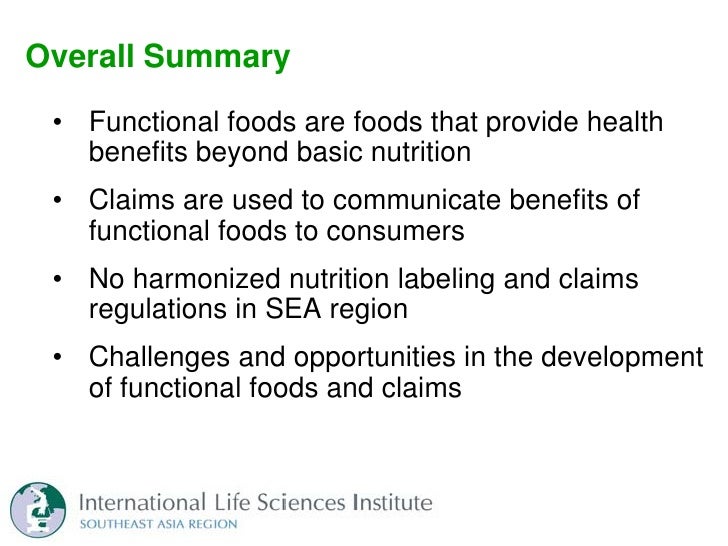 Regulations For Functional Foods In Se Asia