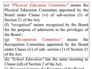 Regulations for recognition of higher secondary schools | PPTX