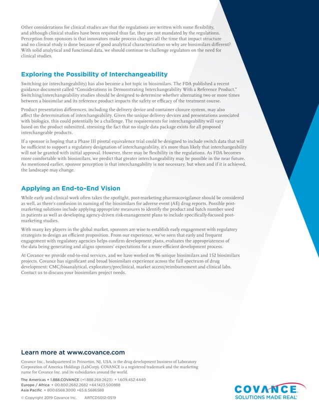 Biosimilars: Regulatory and Clinical Considerations | PDF