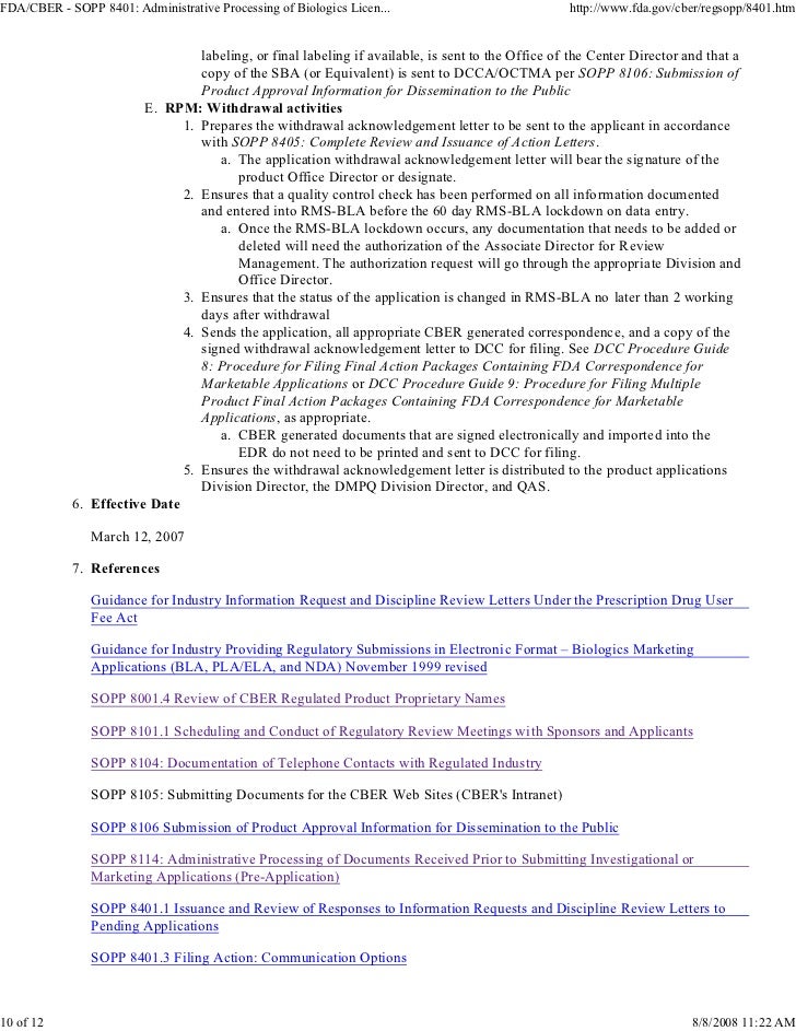 Regulatory license applications