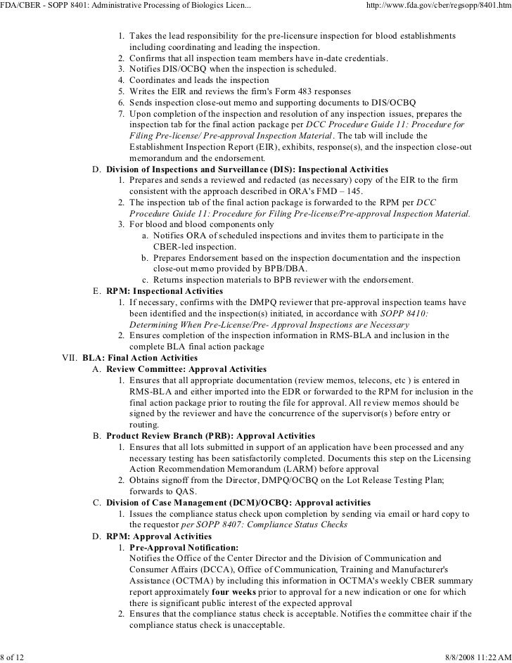 Regulatory license applications