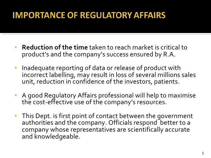 Regulatory Affairs