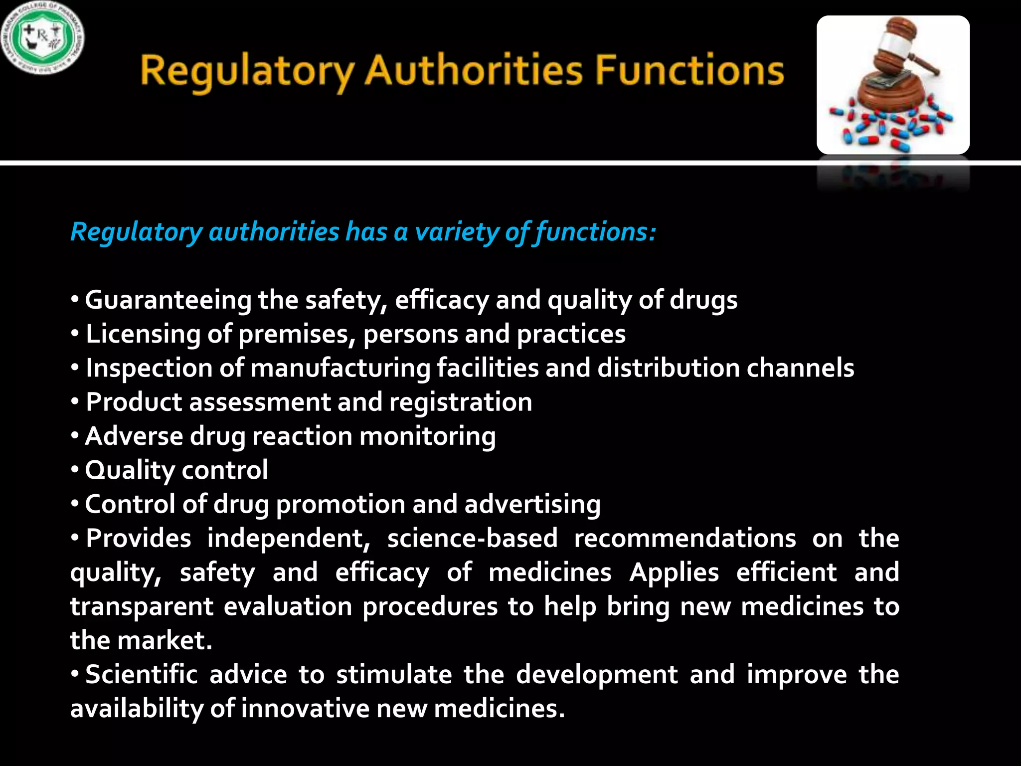 Regulatory affairs in Pharmaceutical Industry | PPTX