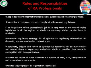 Regulatory Affairs In Pharmaceutical Industry