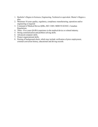 Regulatory affairs associate | DOCX