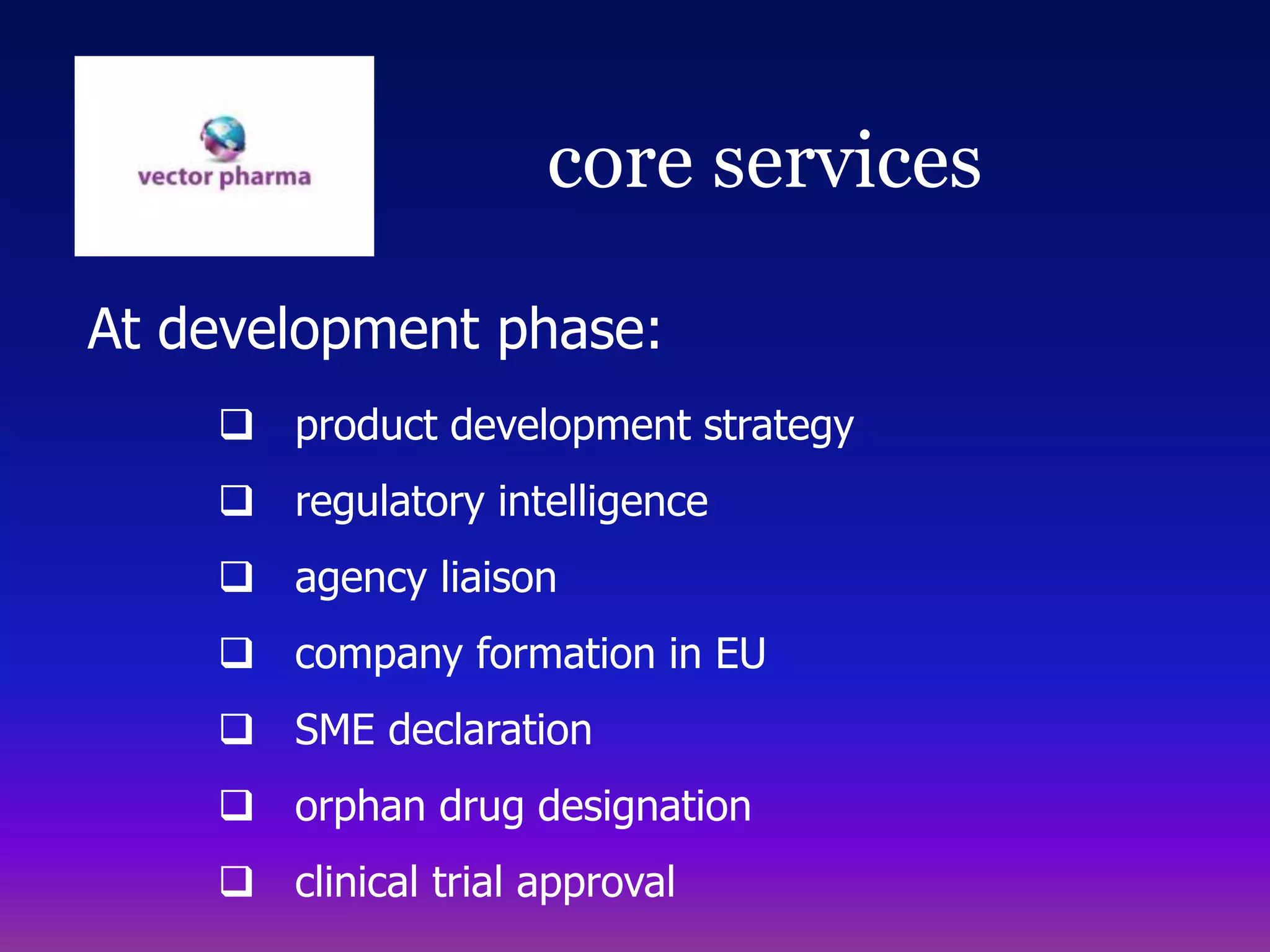 Regulatory affairs consultants vector pharma | PPSX