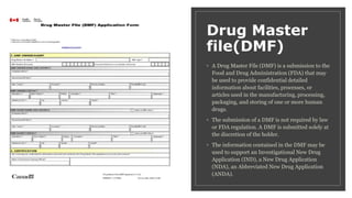 Dmf File documentation in pharmaceutical industry and generic product ...