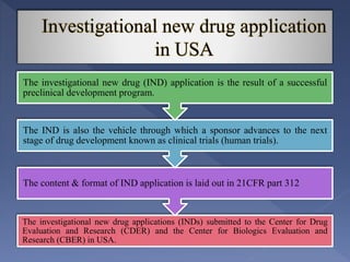 Regulatory approval and system of drug master file ,IND and NDA in USA ...