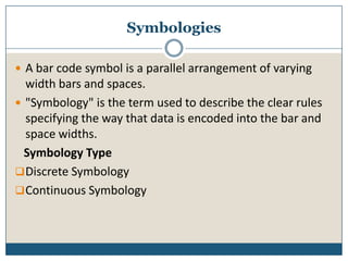 Bar Code Simbol Regulatory aspect of barcode technology | PPTX