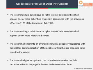 Regulatory Aspects Of Debt Market In India | PPTX