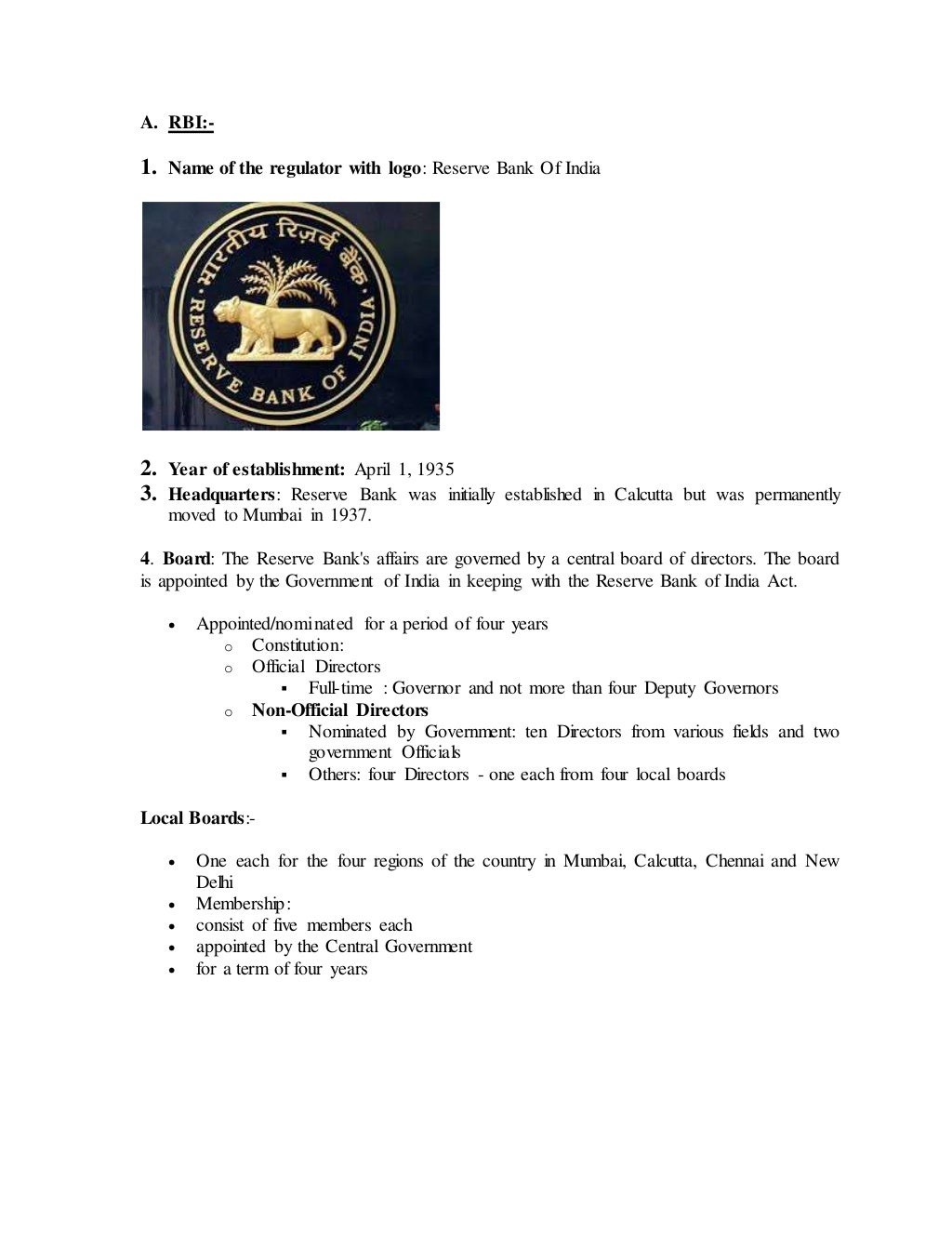 Regulatory bodies in india