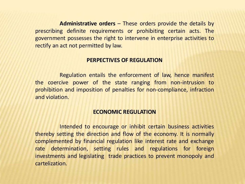Regulatory Function and Processes