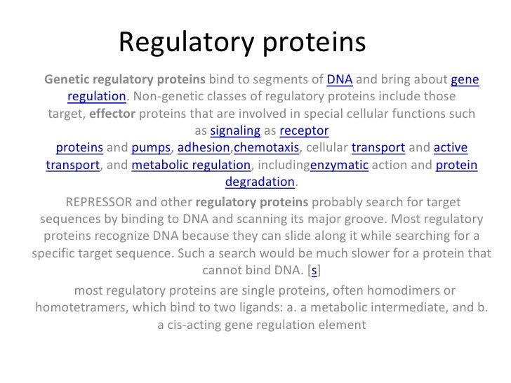 Regulatory proteins