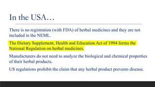 Unlicensed Supplement Examples Regulatory requirements on herbal drugs understading the global ...