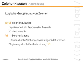 Bedingte Ausdrücke Zusatz Regex in PHP Dos und Don'ts (Rekursionen) 