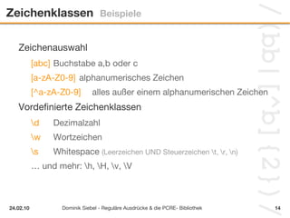 Definition & Theorie In der Informatik ist ein  regulärer Ausdruck  (RegExp oder Regex) eine Zeichenkette, die der Beschreibung von  Mengen und Untermengen von Zeichenketten  mit Hilfe bestimmter  syntaktischer Regeln  dient. 