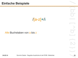 Bestehen aus Zeichen des zugrunde liegenden Alphabets und definierten  Metazeichen * 
